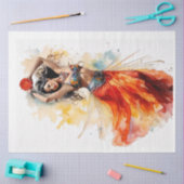 Dans van het Roos Tissuepapier (Craft)