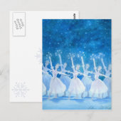 Dans van het Snowflakes Briefkaart (Voorkant / Achterkant)