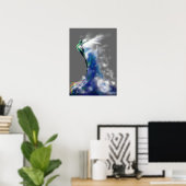 Dans van het Zee: donkergrijs Poster (Thuiskantoor)