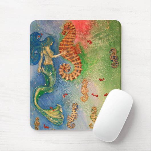 Dans van het Zee paard Muismat (Met muis)