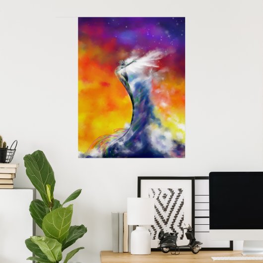 Dans van het Zee Poster (Thuiskantoor)