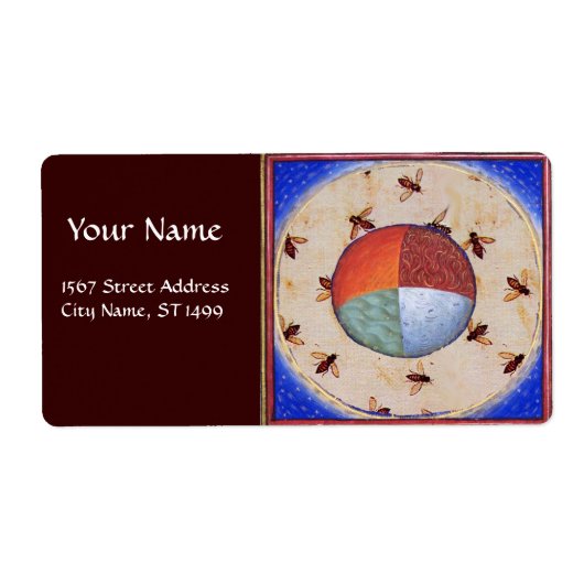 DANS VAN HONIJNEN MET VIER ELEMENTEN ETIKET (Voorkant)