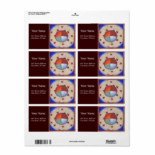 DANS VAN HONIJNEN MET VIER ELEMENTEN ETIKET (Full Sheet)