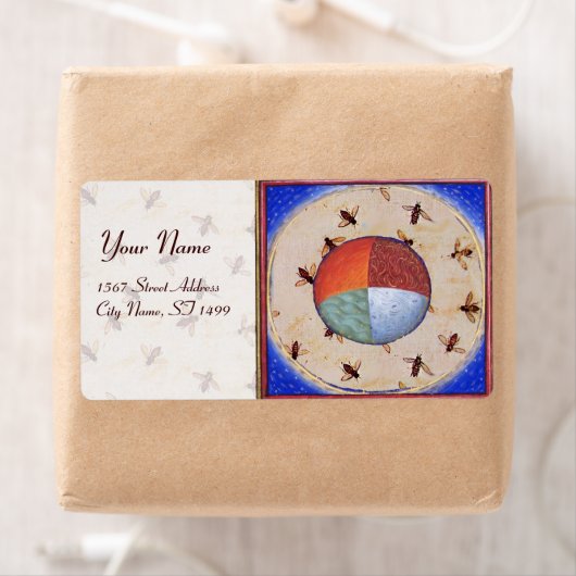 DANS VAN HONIJNEN MET VIER ELEMENTEN ETIKET (Insitu)