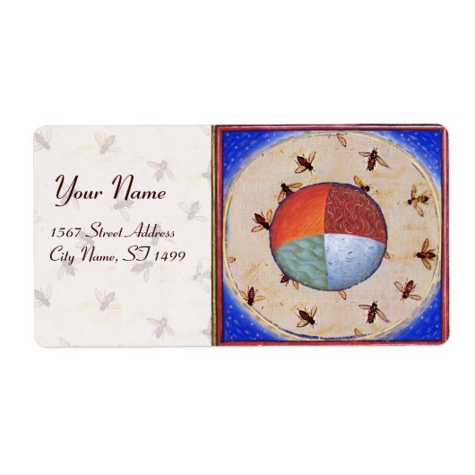 DANS VAN HONIJNEN MET VIER ELEMENTEN ETIKET (Voorkant)