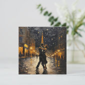 Dans van Liefde in de Lichtstad Feestdagenkaart (Staand voorkant)