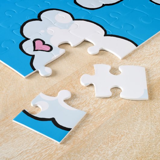 Dans van vliegende varkens op wolkenpuzzel legpuzzel (Zijkant)