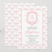 Dans verjaardag, ballerina, verjaardagsuitnodiging kaart (Voorkant / Achterkant)