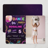 Dans Verjaardag Foto Uitnodiging (Voorkant / Achterkant)