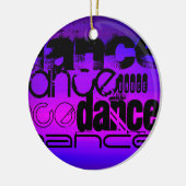 Dans; Vibrant Violet Blue en Magenta Keramisch Ornament (Links)