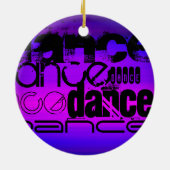 Dans; Vibrant Violet Blue en Magenta Keramisch Ornament (Achterkant)