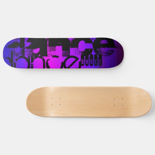 Dans; Vibrant Violet Blue en Magenta Skateboard (Horizontaal)