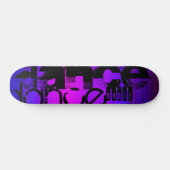 Dans; Vibrant Violet Blue en Magenta Skateboard (Horizontaal)