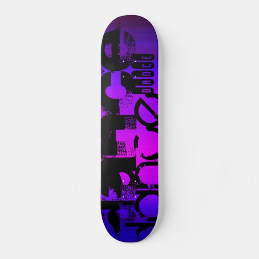 Dans; Vibrant Violet Blue en Magenta Skateboard (Voorkant)