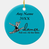 Dans. Volledig uit. De hele tijd. Keramisch Ornament (Achterkant)