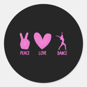 Dans voor dansgerelateerde hiphop danser ronde sticker