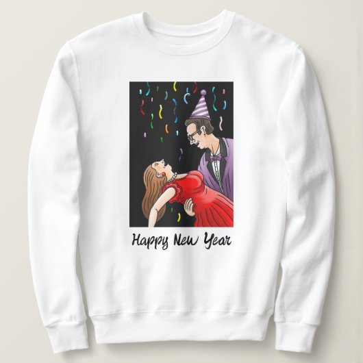 Dans voor het oudjaarsfeest trui (Design voorkant)