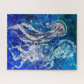 Dans voor kwallen - Waterverf schilderen Legpuzzel (Horizontaal)