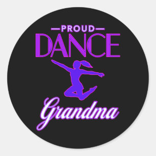 Dans voor oma ronde sticker