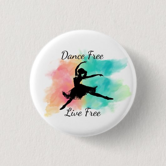 Dans Vrij Leef Vrij Dans Sleutelhanger Ronde Button 3,2 Cm (Voorkant)