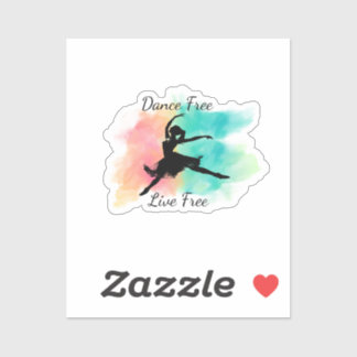 Dans Vrij Leef Vrij Dans Sleutelhanger Sticker