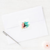 Dans Vrij Leef Vrij Dans Sleutelhanger Vierkante Sticker (Envelop)