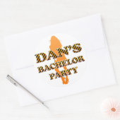 Dan's vrijgezellenfeest ronde sticker (Envelop)