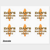 Dan's vrijgezellenfeest ronde sticker (Vel)