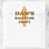 Dan's vrijgezellenfeest ronde sticker (Tas)