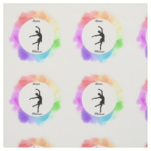 Dans Waterverf stof met haar naam (Swatch)