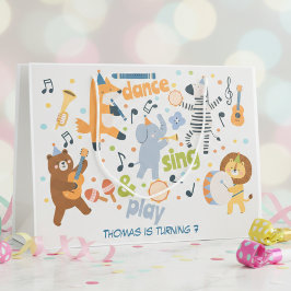 Dans, zing en speel verjaardagsfeestje voor kinder groot cadeauzakje