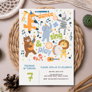 Dans, zing en speel verjaardagsfeestje voor kinder kaart