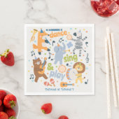 Dans, zing en speel verjaardagsfeestje voor kinder servet (Insitu)