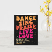 Dans Zing Lof Live Liefde Heer God Psalm Dansen Kaart (Gele Bloem)