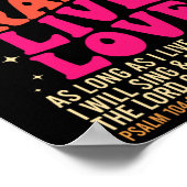 Dans Zing Lof Live Liefde Heer God Psalm Dansen Poster (Hoek)