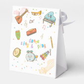 Dans zingen en spelen kinderen verjaardag bedankdoosjes (Achterkant)