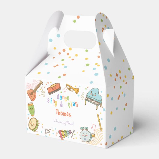 Dans zingen en spelen kinderen verjaardag bedankdoosjes (Achterkant)