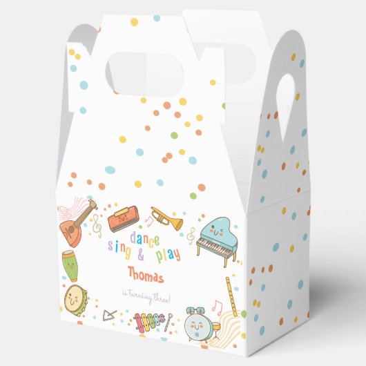 Dans zingen en spelen kinderen verjaardag bedankdoosjes (Geopend)