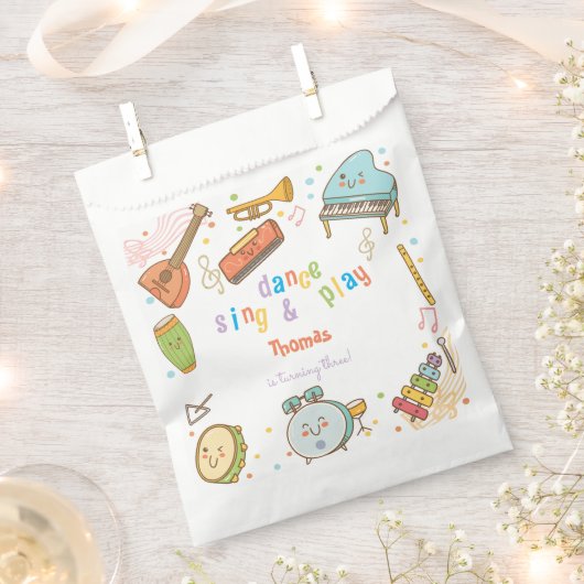 Dans zingen en spelen kinderen verjaardag bedankzakje (Geknipt)