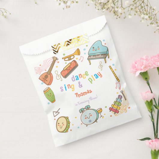 Dans zingen en spelen kinderen verjaardag bedankzakje (Gezegeld)