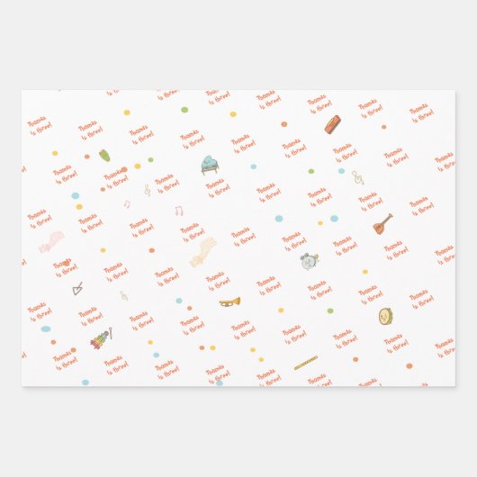 Dans zingen en spelen kinderen verjaardag inpakpapier vel (Voorkant 3)