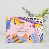 Dans zingen en spelen kinderen verjaardag kaart (Staand voorkant)