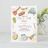 Dans zingen en spelen kinderen verjaardag kaart (Staand voorkant)