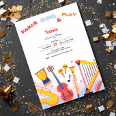 Dans zingen en spelen kinderen verjaardag kaart