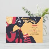 Dans zingen en spelen kinderen verjaardag kaart (Staand voorkant)