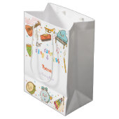 Dans zingen en spelen kinderen verjaardag medium cadeauzakje (Voorkant Gekanteld)