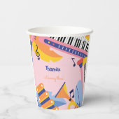 Dans zingen en spelen kinderen verjaardag papieren bekers (Achterkant)