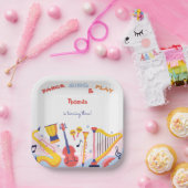 Dans zingen en spelen kinderen verjaardag papieren bordje (Feest)