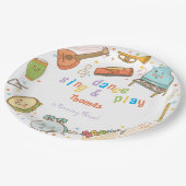 Dans zingen en spelen kinderen verjaardag papieren bordje (Gekanteld)