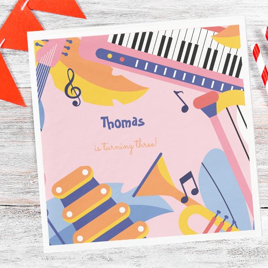 Dans zingen en spelen kinderen verjaardag servet